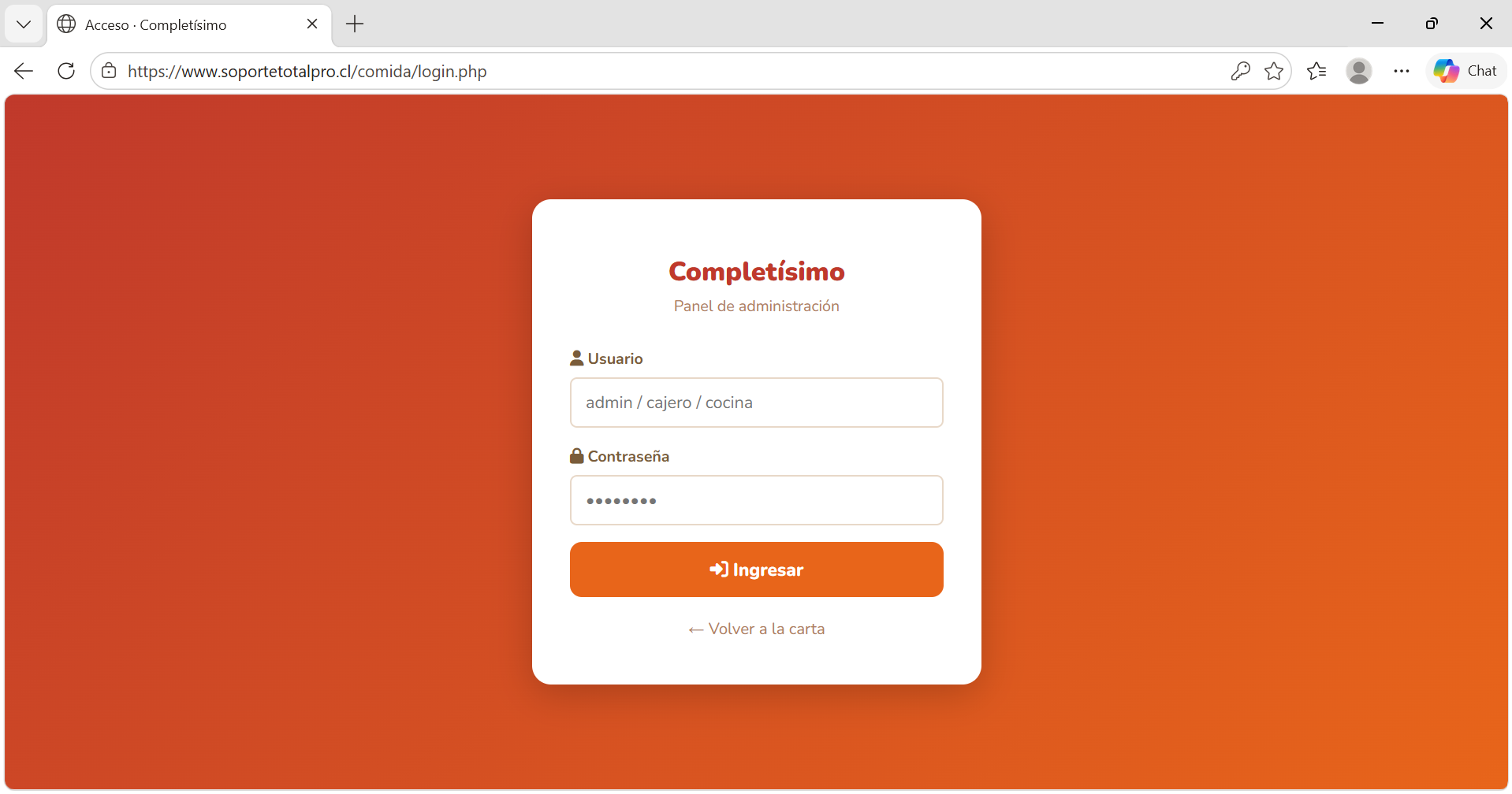 Ejemplo login